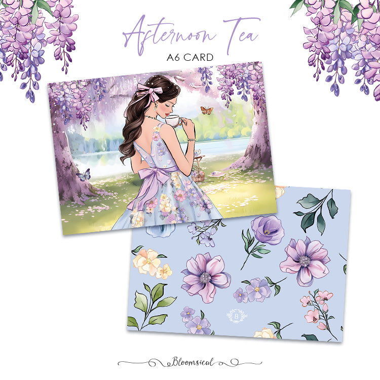 Afternoon Tea Journaling Card - not foiled