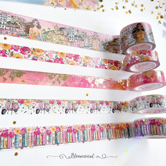 Amalfi Washi Tape Collection Gold Foil