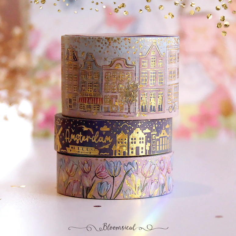 Amsterdam - Washi Tape Collection Confetti Gold Holo Foil