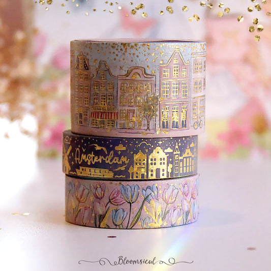 Amsterdam - Washi Tape Collection Confetti Gold Holo Foil