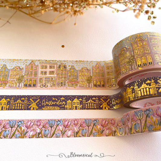 Amsterdam - Washi Tape Collection Confetti Gold Holo Foil