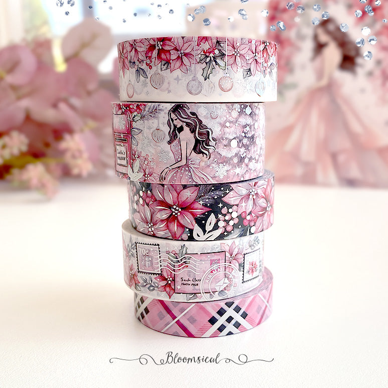 Cozy Winter Washi Tape Collection Silver Holo Foil