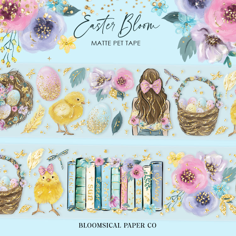 Easter Bloom PET Tape Collection Confetti Gold Holo Foil