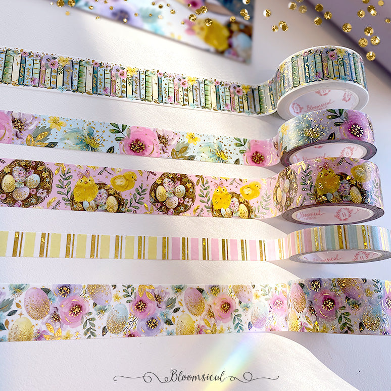Easter Bloom - Washi Tape Collection Confetti Gold Holo Foil