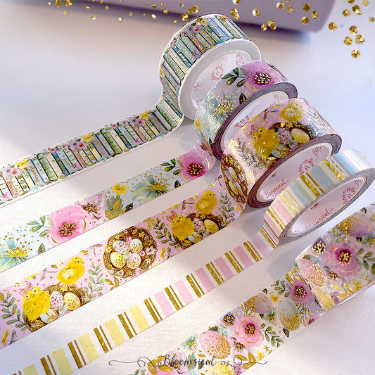 Easter Bloom - Washi Tape Collection Confetti Gold Holo Foil