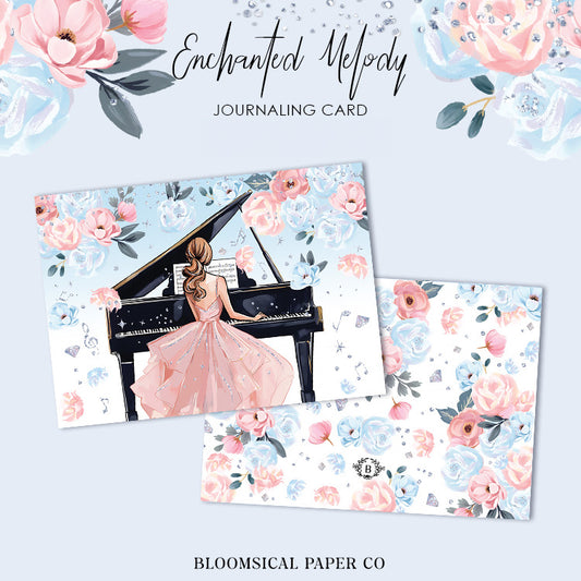 Enchanted Melody Pianist Journaling Card