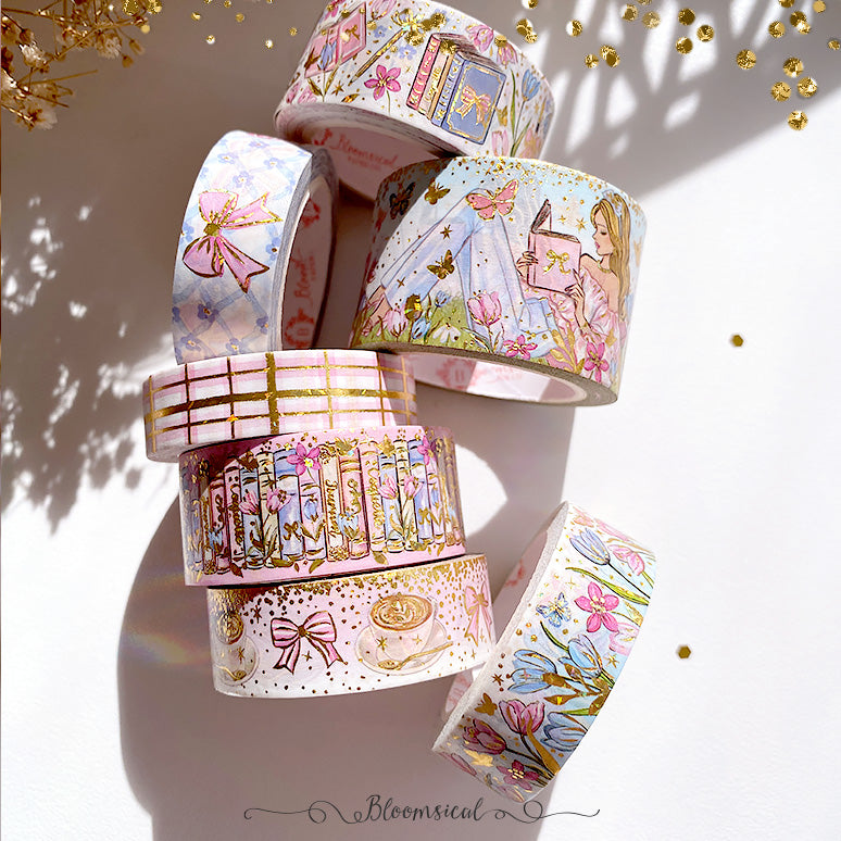 Jardin Coquette Washi Tape Collection Confetti Gold Holo Foil