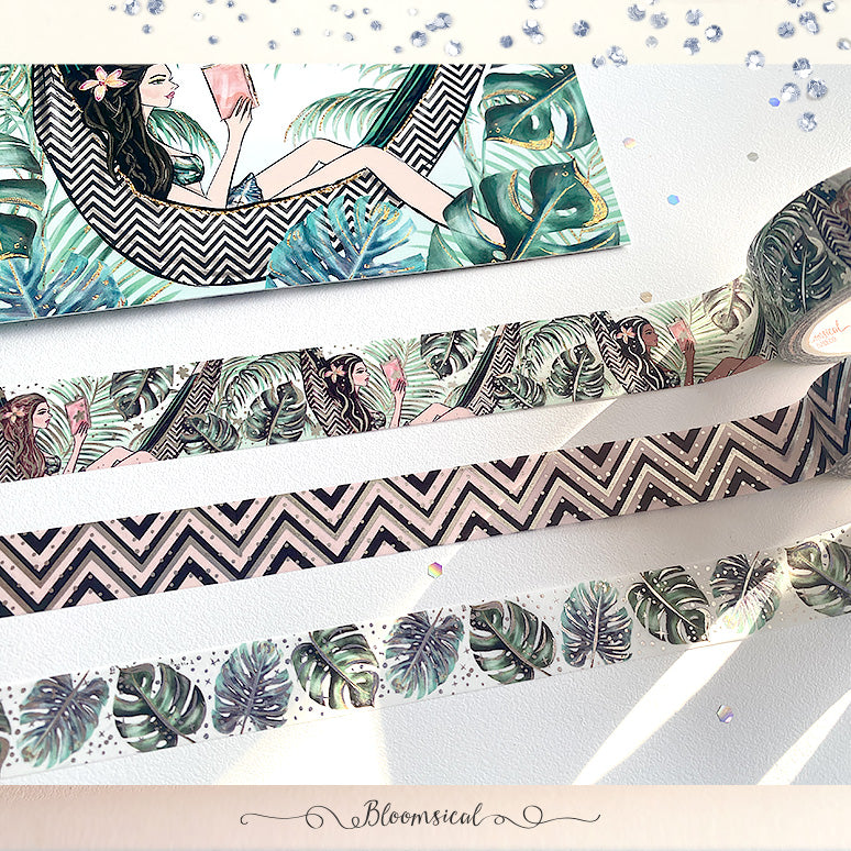 Lush Washi Tape Collection Silver Foil
