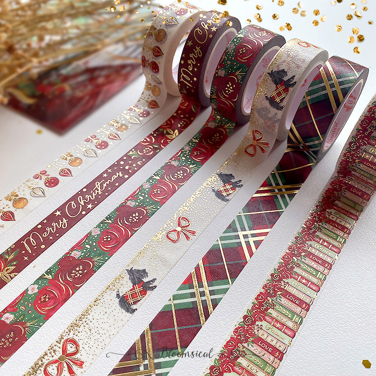 Merry Christmas v2 Washi Tape Collection Gold Foil