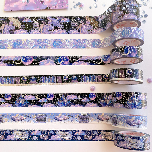 Midnight Reader Washi Tape Collection Confetti Holo Foil