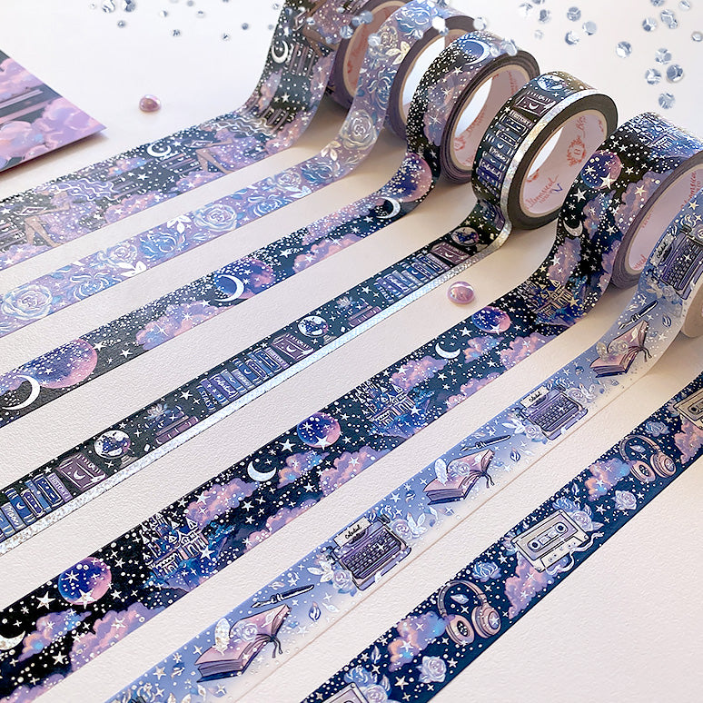 Midnight Reader Washi Tape Collection Confetti Holo Foil