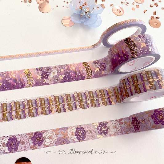 Rapunzel Washi Tape Collection Rose Gold Foil