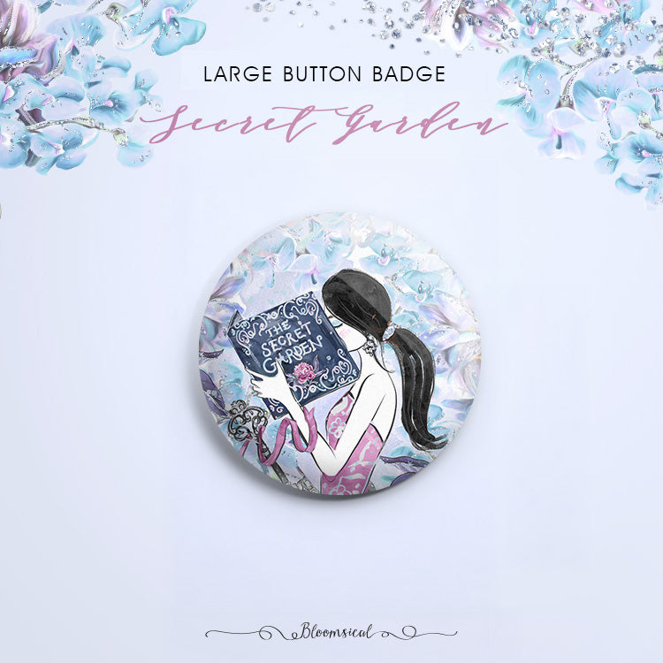 Secret Garden Custom Button Badge - Large 58mm