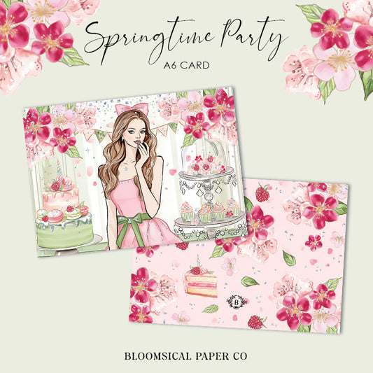 Springtime Party - A6 Journaling Card
