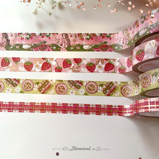 Strawberry Fields - Washi Tape Collection Rose Gold Foil