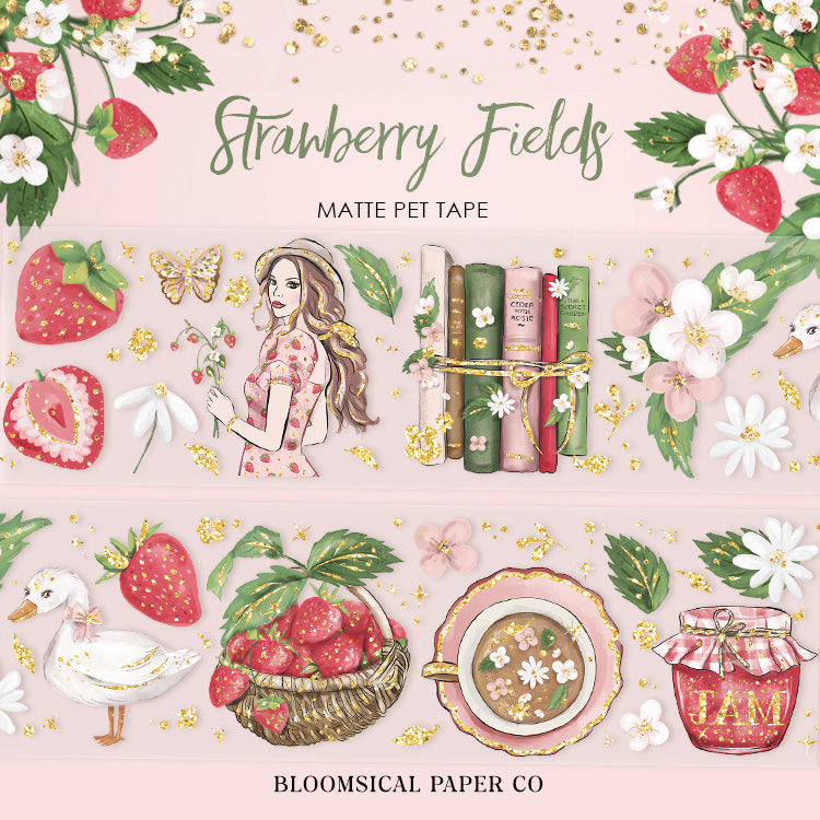 Strawberry Fields PET Tape Collection Confetti Gold Holo Foil