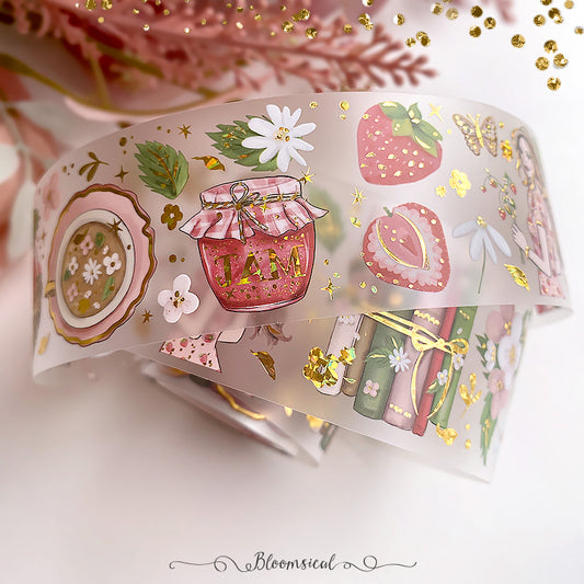 Strawberry Fields PET Tape Collection Confetti Gold Holo Foil