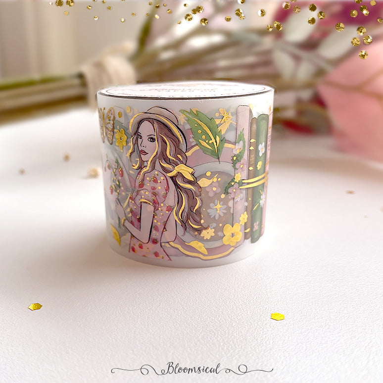 Strawberry Fields PET Tape Collection Confetti Gold Holo Foil