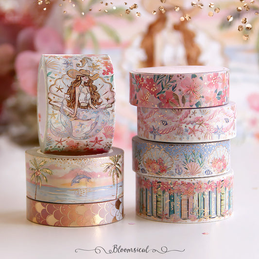 Coastal Dreams Washi Tape Collection Warm Gold Foil