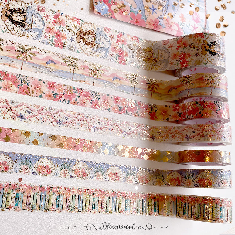 Coastal Dreams Washi Tape Collection Warm Gold Foil