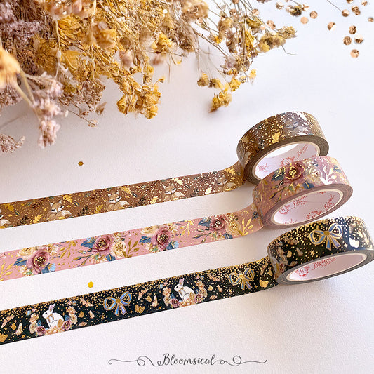 Wonderland v2 - Washi Tape Collection Bronze Foil