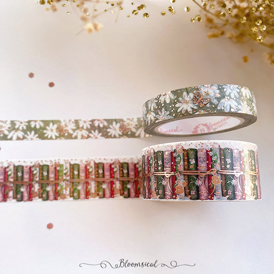 Strawberry Fields Books Washi Tape Duo - Rose Gold Foil