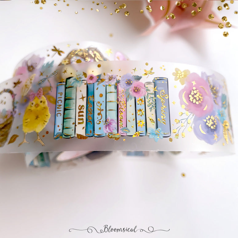 Easter Bloom PET Tape Collection Confetti Gold Holo Foil