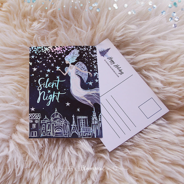 Angels Postcard /  Journaling Card Holographic Foil