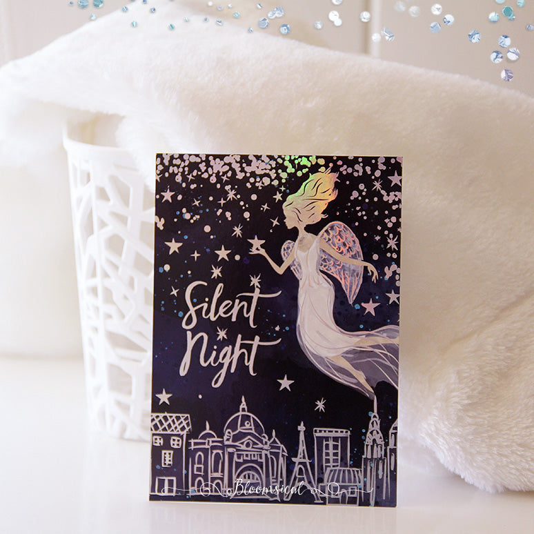 Angels Postcard /  Journaling Card Holographic Foil