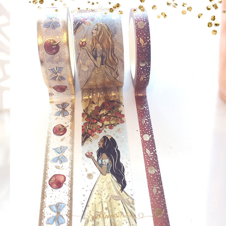 Apple Washi Tape Collection Gold Foil