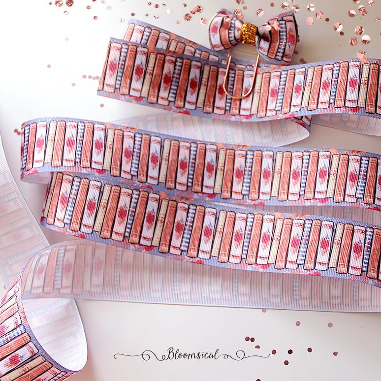 Autumn Fairytale Books Grosgrain Printed Ribbon