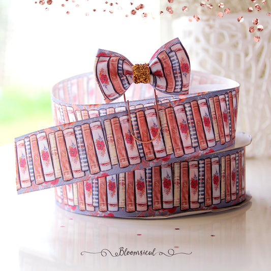 Autumn Fairytale Books Grosgrain Printed Ribbon