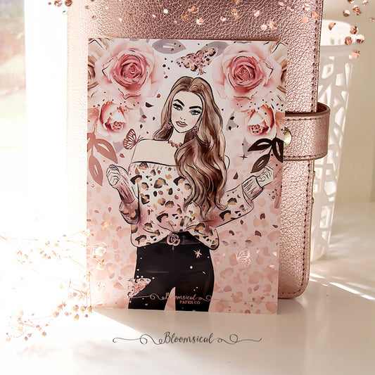 Blush & Spice Journaling Card Rose Gold Foil