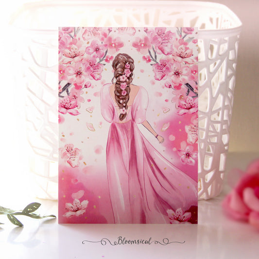 Cherry Blossom Journaling Card