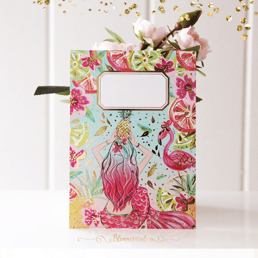 Hello Summer Journaling Card with Gold Foil Accents