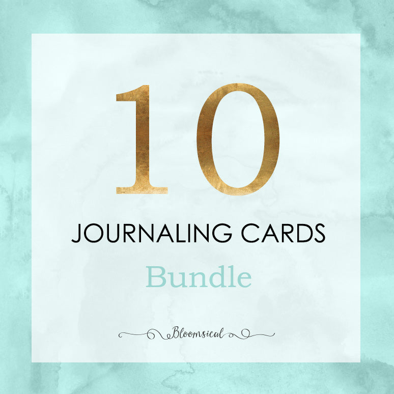 Journaling Card Bundle - 10 assorted foiled cards