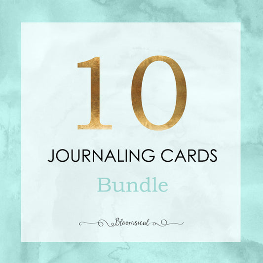 Journaling Card Bundle - 10 assorted foiled cards
