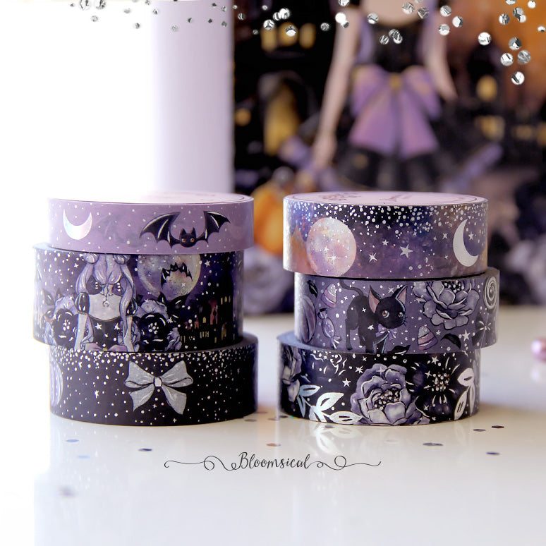 Moonlight - washi tape SET (silver foil) – Hello Petite Paper