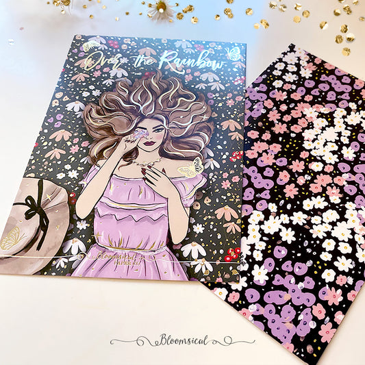 Over The Rainbow Journaling Card - Light Gold