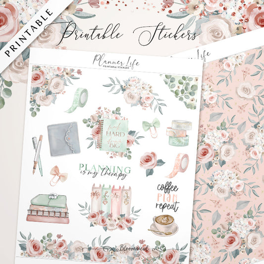 Planner Life Printable Stickers for Journaling & Planner Decoration