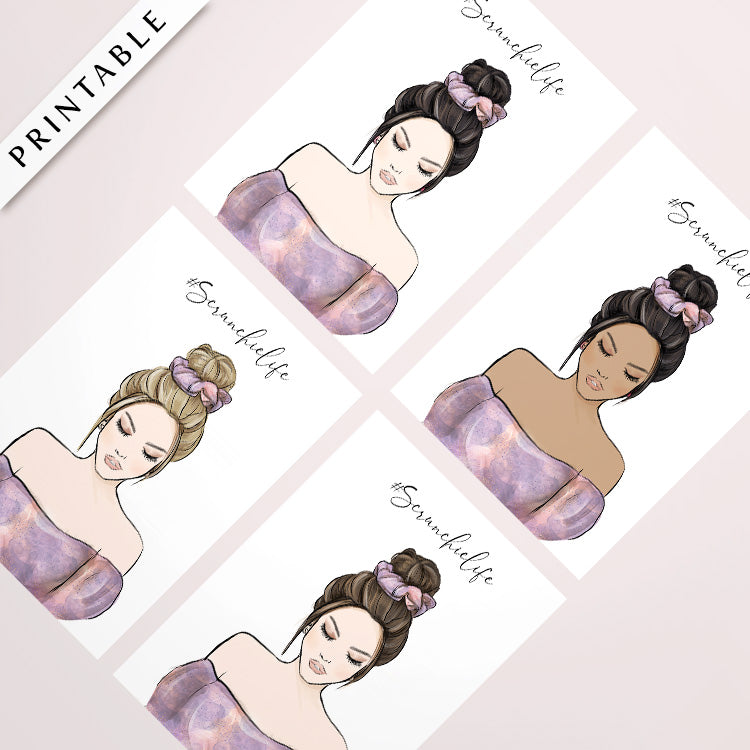 Scrunchie Life Printable A6 Journaling Cards