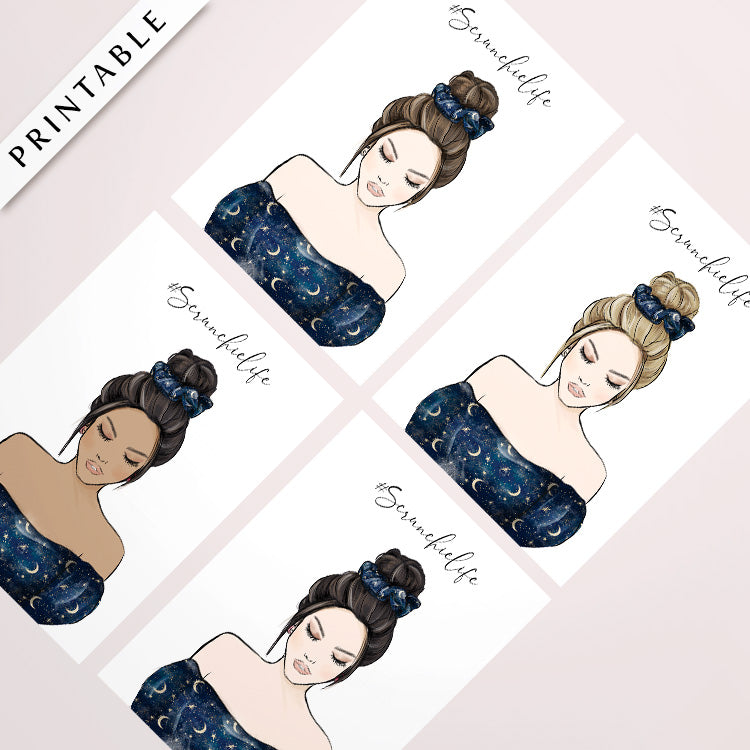 Scrunchie Life Printable A6 Journaling Cards