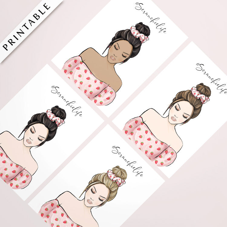Scrunchie Life Printable A6 Journaling Cards