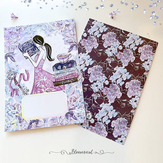 Secret Garden Journaling Card - Silver Holo Foil
