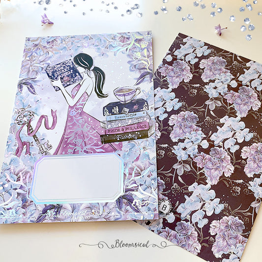 Secret Garden Journaling Card - Silver Holo Foil