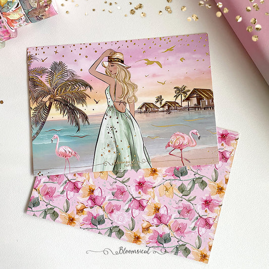 Summer Vacay Journaling Card | Gold Foil