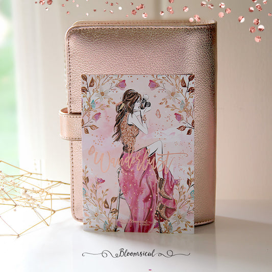 Wanderlust Journaling Card with Rose Gold Foil Accents