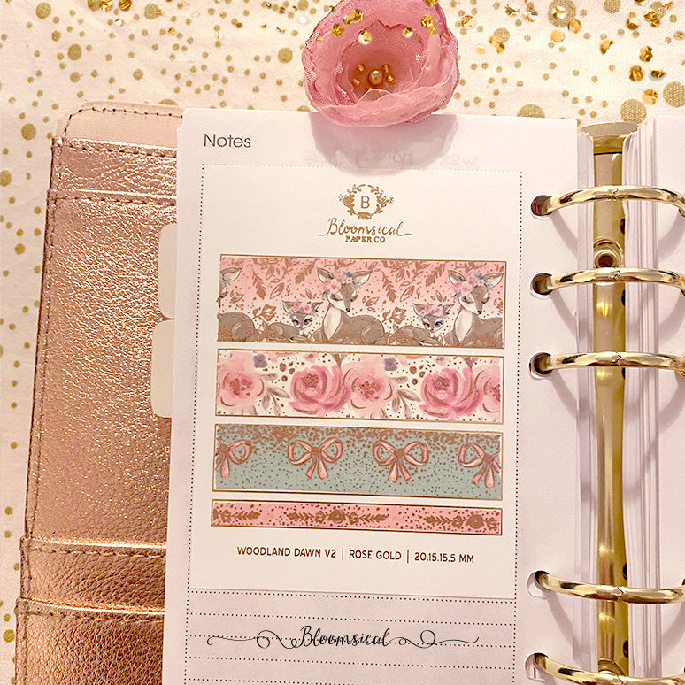 Foiled Washi Collection Swatch Sticker Template | Washi Tape NOT included
