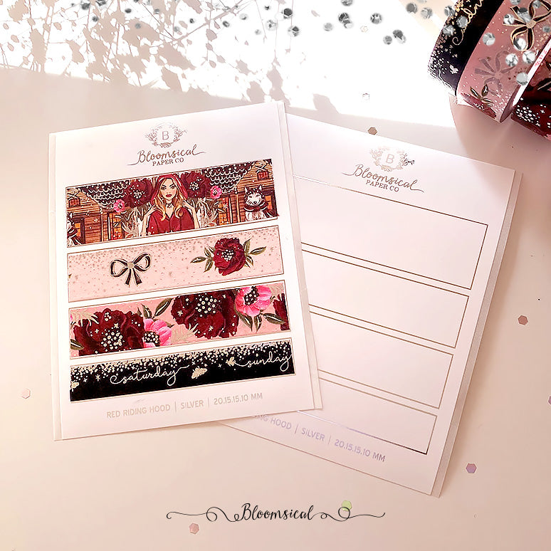 Foiled Washi Collection Swatch Sticker Template | Washi Tape NOT included