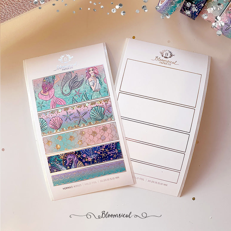 Foiled Washi Collection Swatch Sticker Template | Washi Tape NOT included